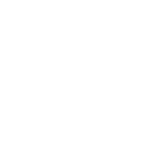 A minimalist white icon depicting a sun setting over ocean waves.